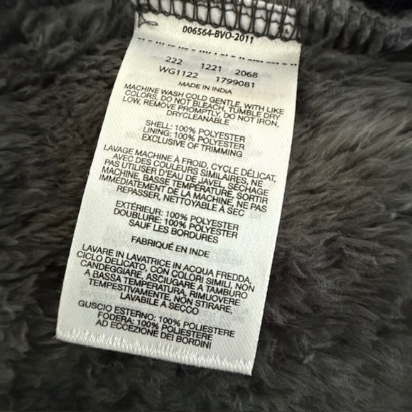 NWT Columbia Girls' CXS Fire Side Sherpa Full Zip Gray & Pink New 100% Polyester - Picture 9 of 9